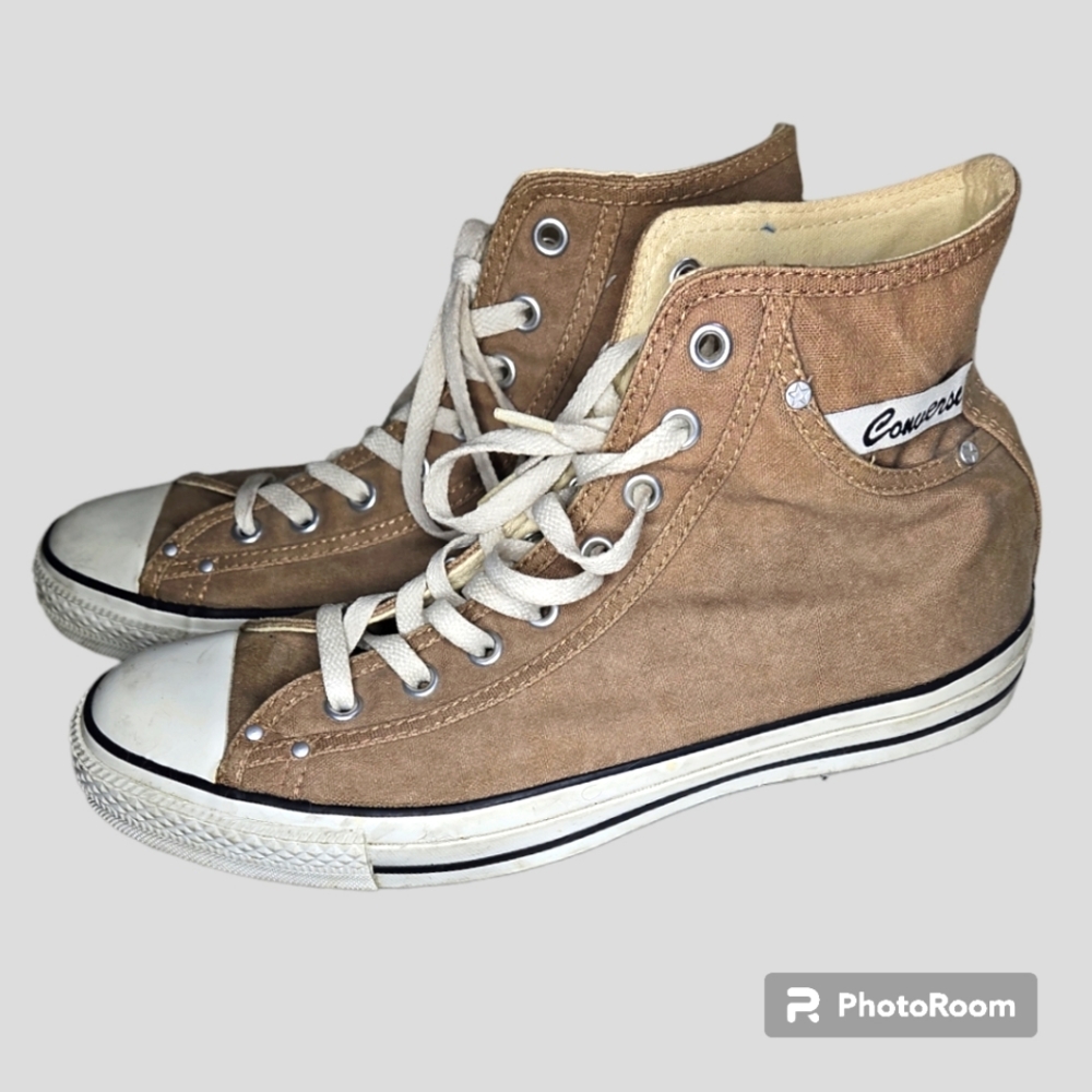 Converse Tan High Top Denim Pocket Sz 10M 12W